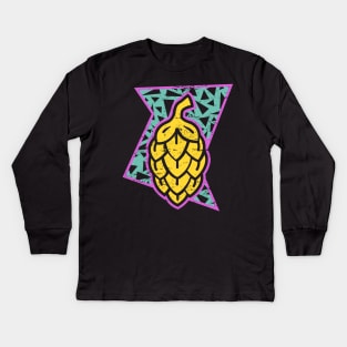 Rad 90s Home Brew Hops Kids Long Sleeve T-Shirt